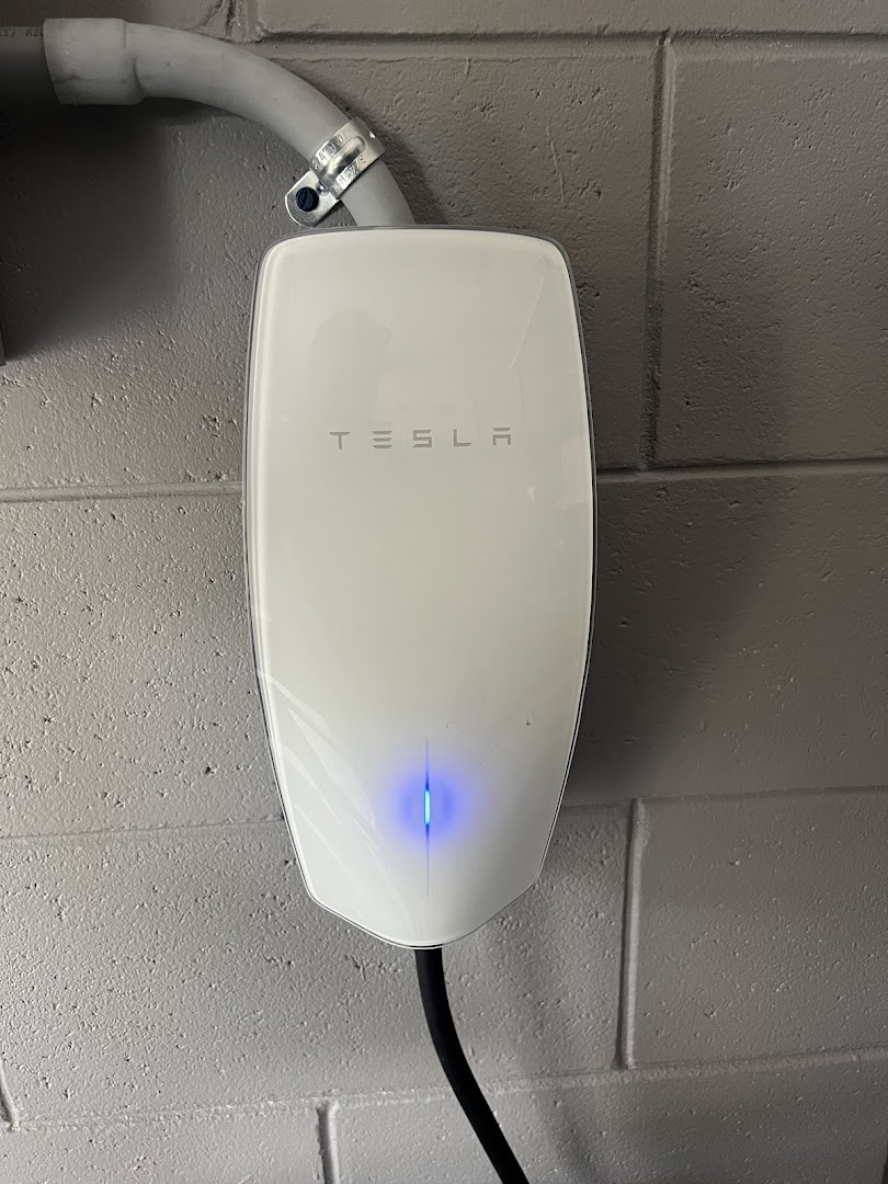 Tesla EV charger install by Miklos Electric, Palm Coast FL